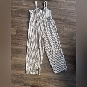 Old Navy Brown and White Striped Top